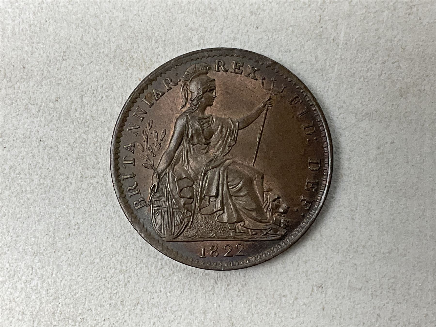 George IIII 1822 farthing coin
