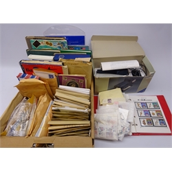  Collection of Great British and World stamps including large number of loose stamps in packets, FDCs, 'Silver Jubilee Stamps of Queen Elizabeth II', 'Silver Wedding 1972' and 'Royal Wedding 1973' stamp folders, world stamps including Argentina, Australia, Belgium, Brazil, France etc, ten albums/folders in total and a Heraeus 'Signoscope', in one box  
