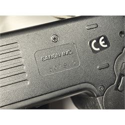 Cameras and accessories, to include Olympus OM101 Power Focus camera body, serial no 1076067, with 'Sigma AF Zoom 1:38, f=75 200mm' lens, serial no 2053714, Canon EOS 5000 camera body, serial no 1507812, with 'Canon Zoom EF 80-200mm, 1:4.5-5.6' lens, other cameras, by Miranda, Coronet and Ricoh and a collection of lenses, carry cases, etc 