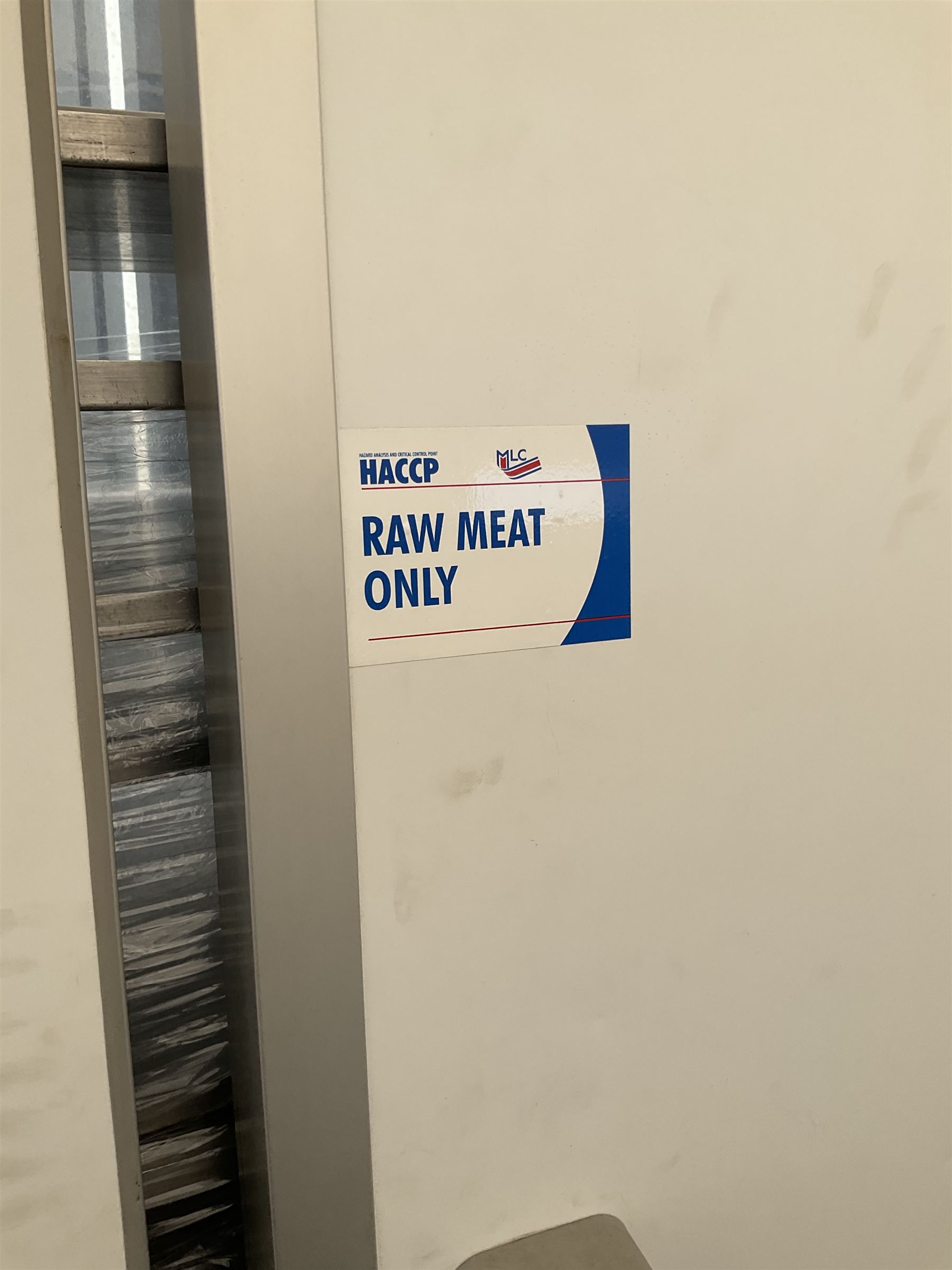 Walk in fridge/freezer insulated door, lockable with hinges and key - THIS LOT IS TO BE COLLECTED BY APPOINTMENT FROM DUGGLEBY STORAGE, GREAT HILL, EASTFIELD, SCARBOROUGH, YO11 3TX