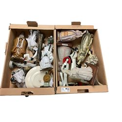 Large collection of composite figures, together with ceramic figures and other collectables, in five boxes 