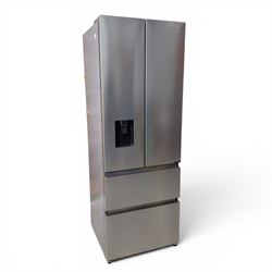 Hisense American style fridge freezer, fitted with double fridge doors and two freezer dra...