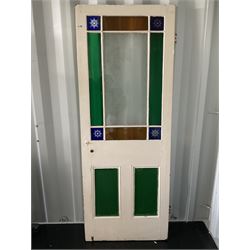 Early 19th century stained glass door - THIS LOT IS TO BE COLLECTED BY APPOINTMENT FROM DUGGLEBY STORAGE, GREAT HILL, EASTFIELD, SCARBOROUGH, YO11 3TX