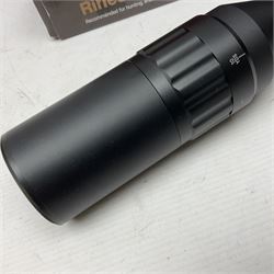 Four shooting accessories - Riflescope 3-9 x 50 scope; Digital Trail Camera; Megaorei M3 night sight add on; and Logan Gun Lamp; all boxed (4)