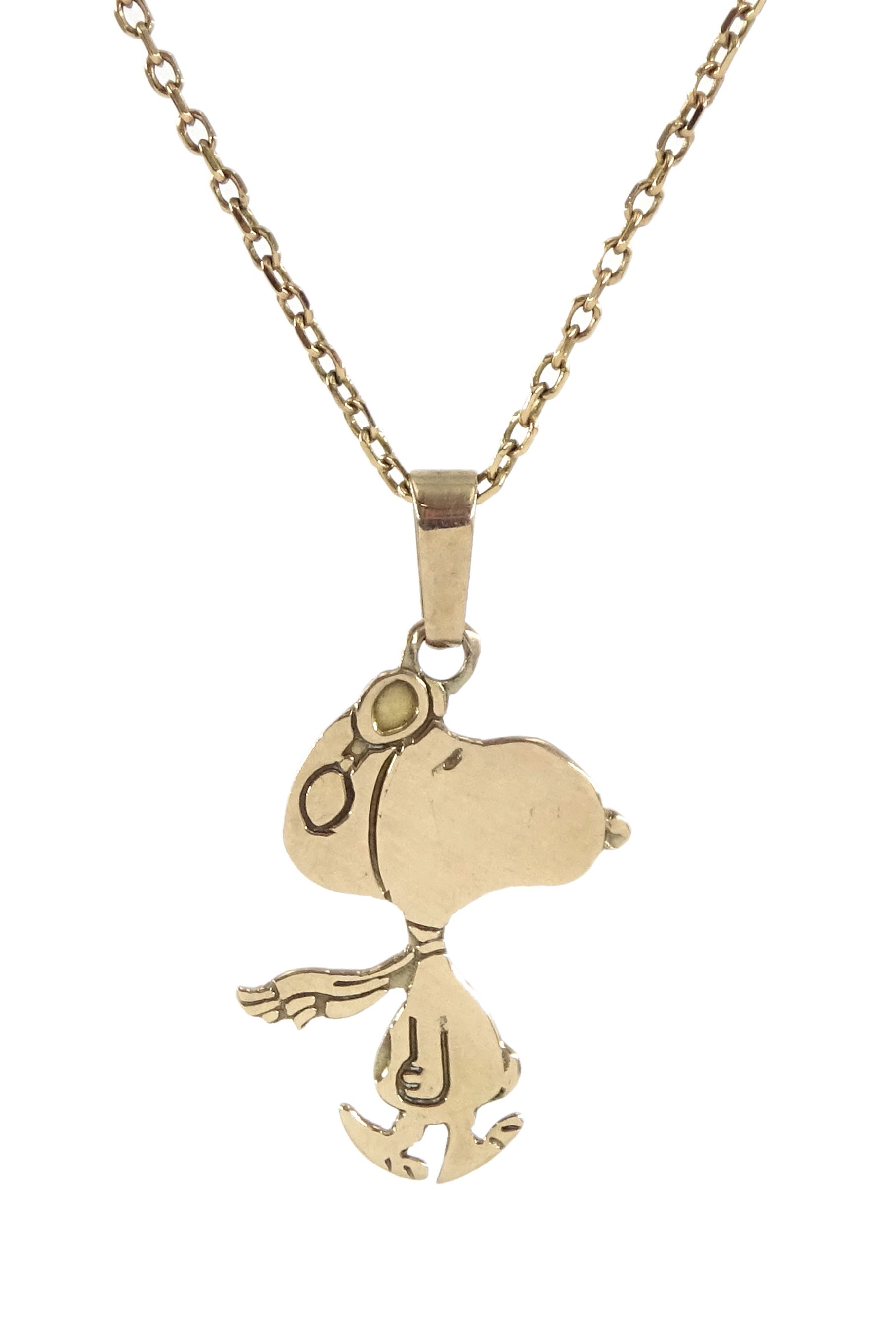 Gold snoopy clearance necklace