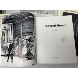 Fourteen assorted photography and art reference books, to include Edvard Munch, Rodin, Brett Weston, Ansel Adams, etc