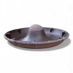 Large cast iron Mexican hat pig trough planter