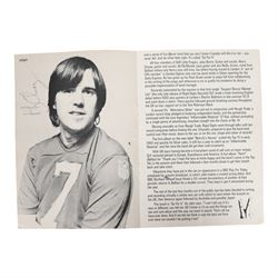 Signed Stiff Little Fingers promotional card, signed by four members of the band Jake Burns, Henry Cluney, Ali McMordie and Jim Reilly, two unsigned promotional cards,  'Go For It' 1981 tour programme and a collection of photographs from the gig