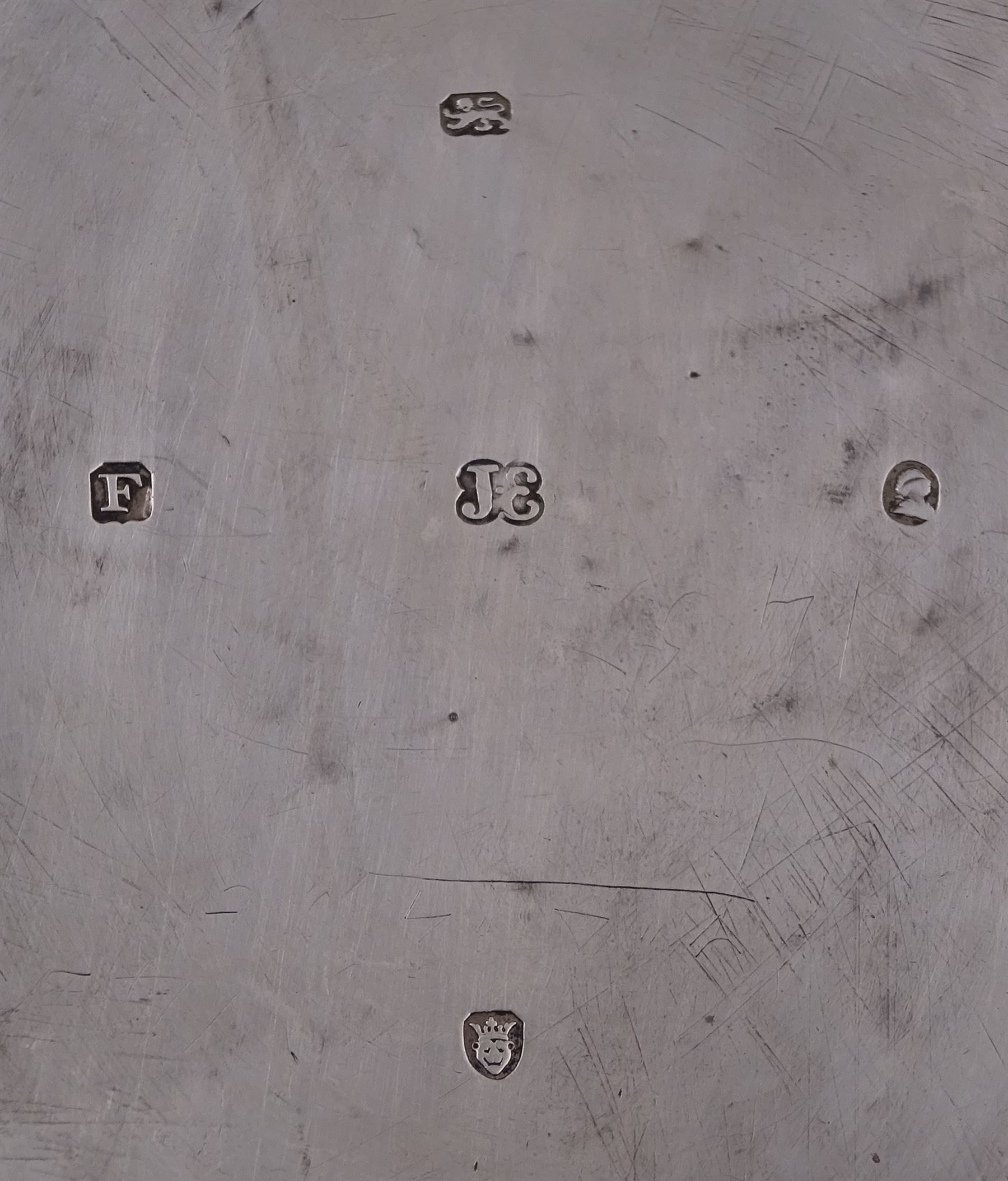 George III silver teapot, of oval form, with embossed foliate, floral and scroll decoration and engraved central cartouche, with acanthus capped C handle with ivory insulators, hallmarked John Emes, London 1807 This item has been registered for sale under Section 10 of the APHA Ivory Act
