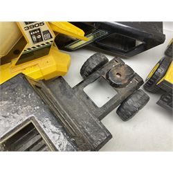 Tonka - five large scale steel pressed vehicles comprising Cement Mixer, Car Transporter, Mobile Crane and two Dumper Trucks (5)