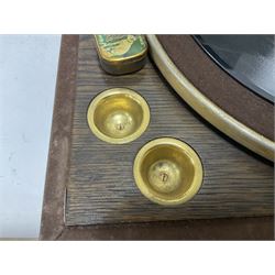 His Master's Voice Lumiere Gramophone, model no. 460 c1925, oak cased table top model with 12