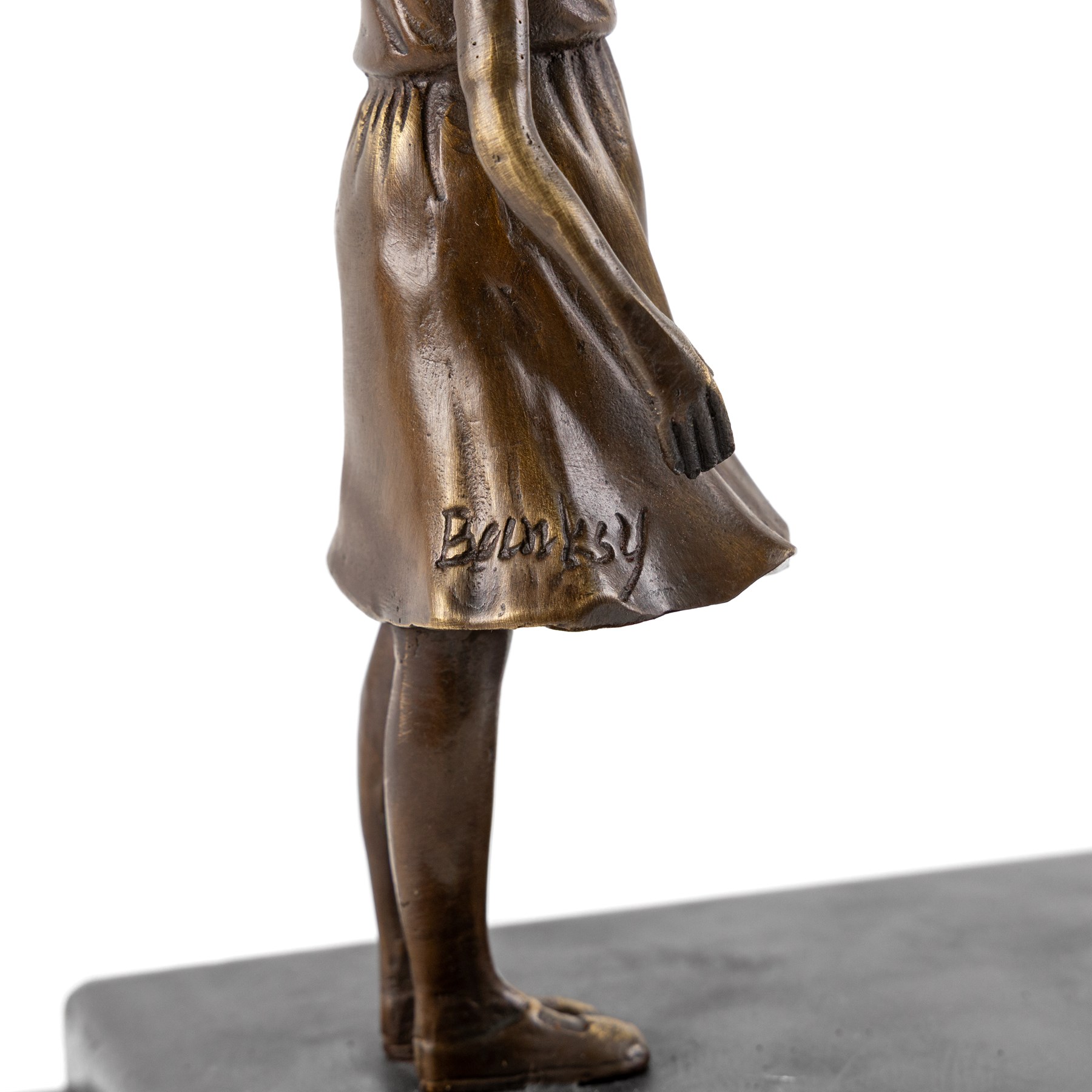 After Banksy, bronze Balloon Girl, H38cm