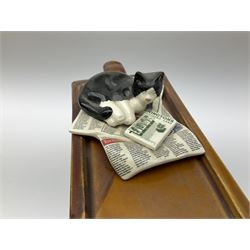 Three Ringtons novelty teapots, comprising The Ringtons Van teapot, the Tea Merchant teapot, and Millenium Celebration teapot. 