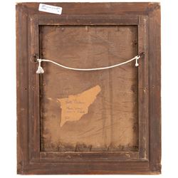 William Edwin Tindall (Scarborough 1863-1938): Street in the Moors, oil on canvas laid on board, inscribed verso 28.5cm x 22cm