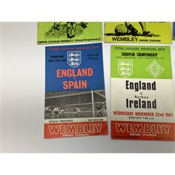 Football - 1966 World Cup Final programme; and five other 1960s programmes for England Internationals against Scotland (1967), Wales (1969), N. Ireland (1967), Spain (1967) and Sweden (1968) 