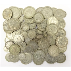  Approximately 650 grams of pre 1947 Great British silver coinage  