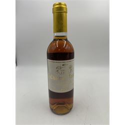 Mixed dessert wine; comprising Chateau Laville 2003 Sauternes, Essensia 2000, California Orange Muscat, Cadillac, 2005 Cuvee Particuliere, all 37.5cl various proof (3)  