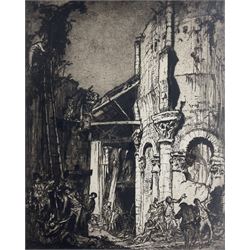 Sir Frank Brangwyn (British 1867-1956): St Leonards Abbey - near Tours, etching signed in pencil 75cm x 60cm