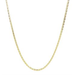 9ct gold flattened link necklace, hallmarked