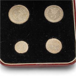 Queen Victoria 1883 maundy coin set, housed in a modern case