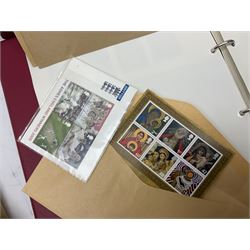 Great British stamps including Queen Elizabeth II mostly commemorative mint decimal issues with 1st class, miniature sheets etc, pre-decimal issues and other QEII stamps with mint and used, housed in four ring binder folders and loose