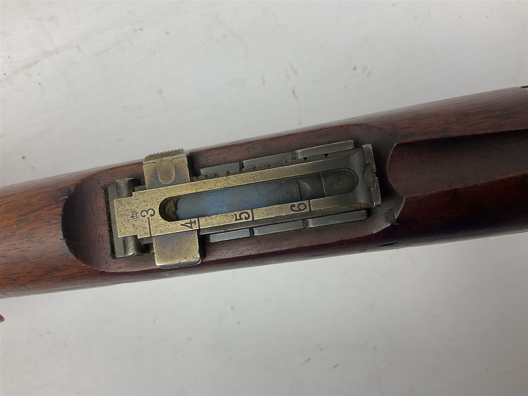 Early 20c Swedish 6.5mm bolt-action service rifle inscribed Carl Gustafs Stads Gevarsfaktori 1904; with 74cm barrel and original Model 1896 knife bayonet with scabbard No.149918 L149cm overall. Deactivated to early specification so requires re-deactivation to modern standards SECTION 1 RFD ONLY