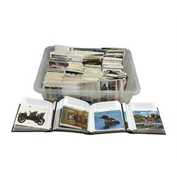 Large quantity of postcards, loose and in three albums