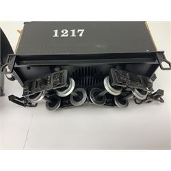 LGB (Lehmann Gross Bahn) G scale, gauge 1 2-4-0 steam locomotive, No 20231, in Santa Fe black livery, numbered 1217, unboxed