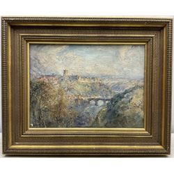 Herbert F Royle (British 1870-1958): Richmond from the West, oil on board signed 29cm x 39cm