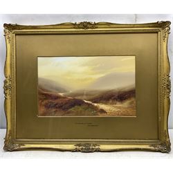 John Shapland (British 1865-1929): 'In the Doon Valley - Exmoor', watercolour signed and titled on mount 28cm x 46cm 