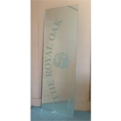 Large pub advertising mirror, 'The Royal Oak' 192cm x 65cm. 