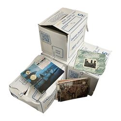 Collection of vinyl LP records in four boxes, mainly Jazz and Classical including Piano Rags by Scott Joplin, Sarah Vaughn, Duke Ellington and His Orchestra and Louis Armstrong, etc