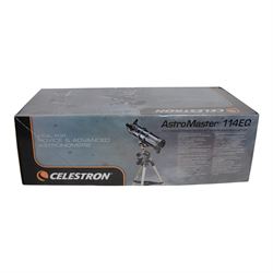 Celestron AstroMaster 114EQ telescope, boxed