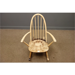  Ercol rocking armchair, stick and hoop back  