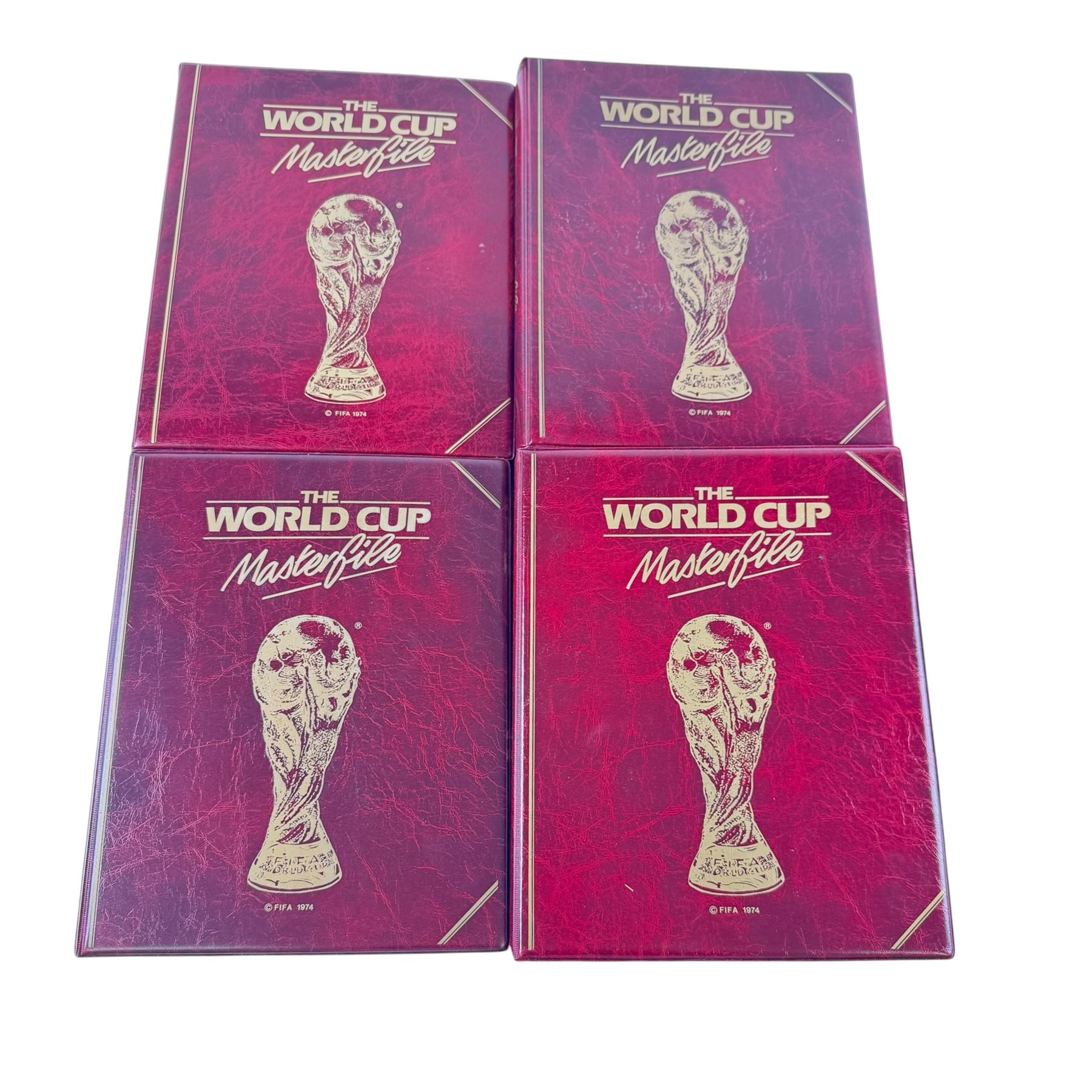 Four 1974 World Cup Masterfile stamp albums