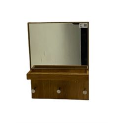 Futon Company - hallstand fitted with hooks and two shelves (W55cm, H181cm, D47cm), and a wall mirror with shelf and hooks (30cm x 40cm)