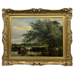 Henry Dawson (British 1811-1878): Cattle Watering, oil on canvas signed and dated 1867, 74cm x 97cm 
Provenance: private collection, purchased David Duggleby Ltd 14th November 2005 Lot 704; with John Simpson, Ryland Fine Art, Haisthorpe Hall, Driffield
