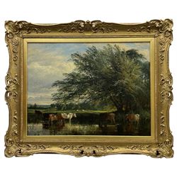 Henry Dawson (British 1811-1878): Cattle Watering, oil on canvas signed and dated 1867, 74cm x 97cm 
Provenance: private collection, purchased David Duggleby Ltd 14th November 2005 Lot 704; with John Simpson, Ryland Fine Art, Haisthorpe Hall, Driffield