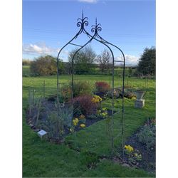 Bespoke wrought iron garden rose arbour - THIS LOT IS TO BE COLLECTED BY APPOINTMENT FROM ...