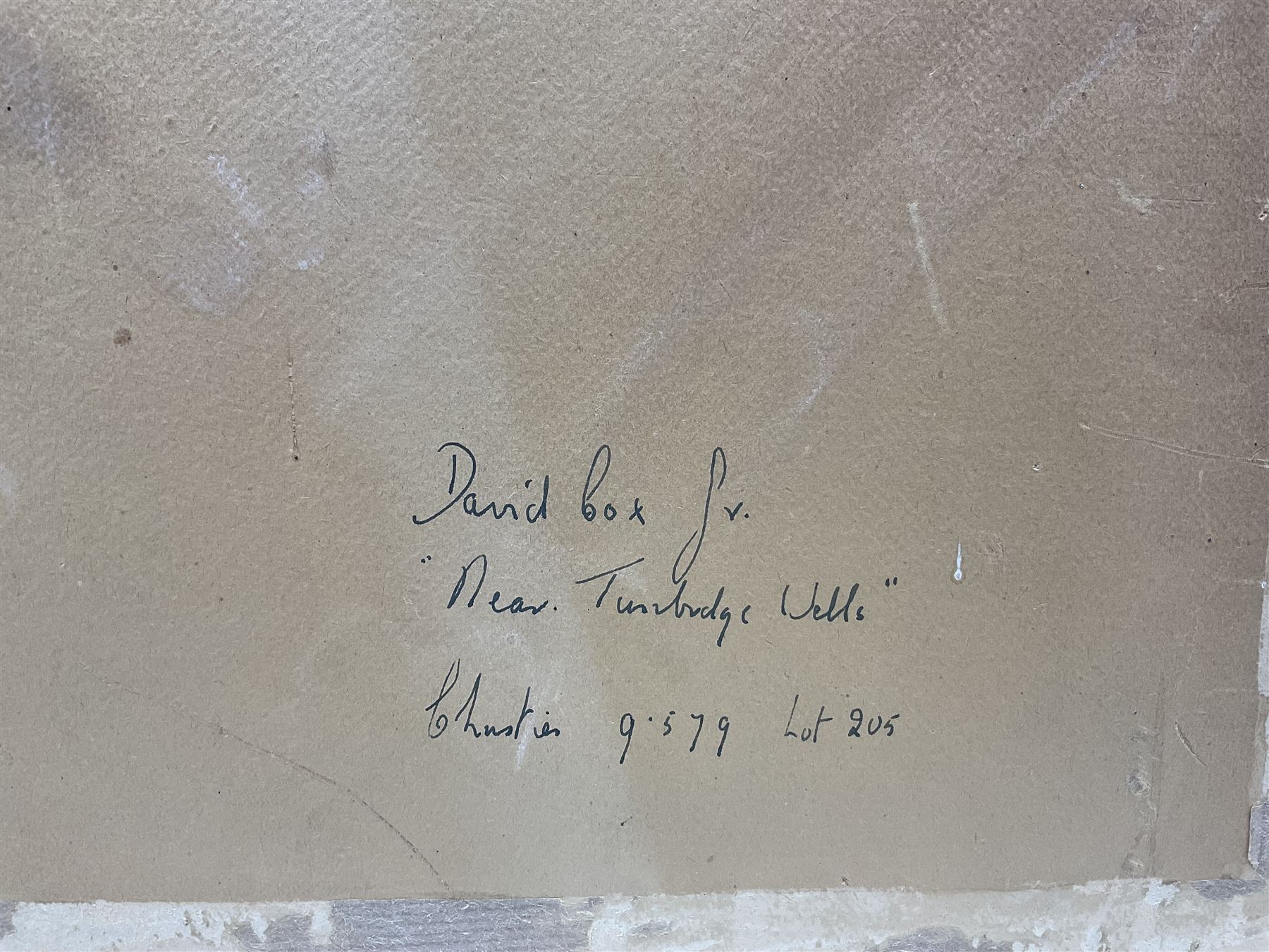 David Cox Jr (British 1808-1885): 'Near Tunbridge Wells', watercolour signed, titled in a later hand on mount 26cm x 44cm (unframed) Notes: Christie's provenance verso.