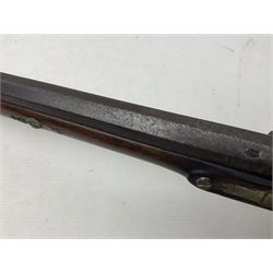 Early 19th century 20-bore flintlock converted to percussion fowling piece by Fisher, the 96.5cm(38