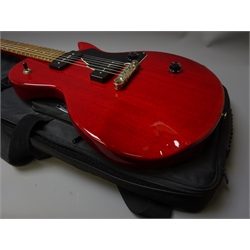  Fret-King by Trev Wilkinson Eclat 2 red finish electric guitar, Blue Label Series, ser. no. 0135, with original soft case & warranty, purchased in 2009 at Mormusic, York    