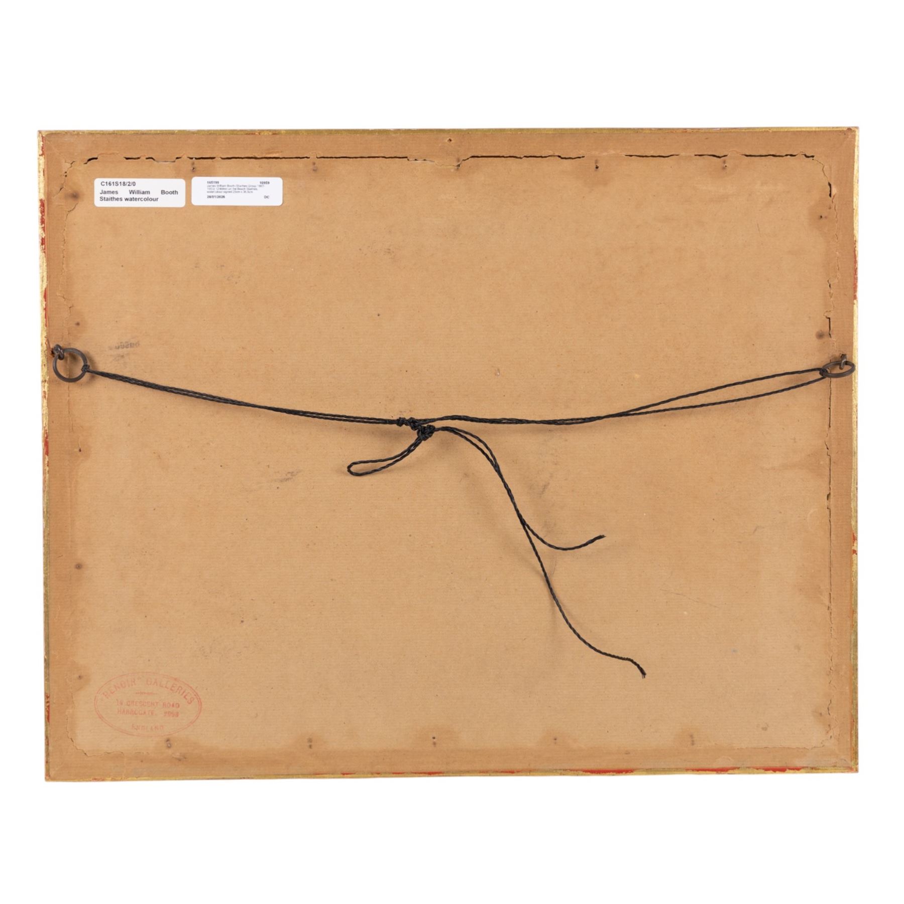 James William Booth (Staithes Group 1867-1953): Children on the Beach Staithes, watercolour signed 25cm x 36.5cm