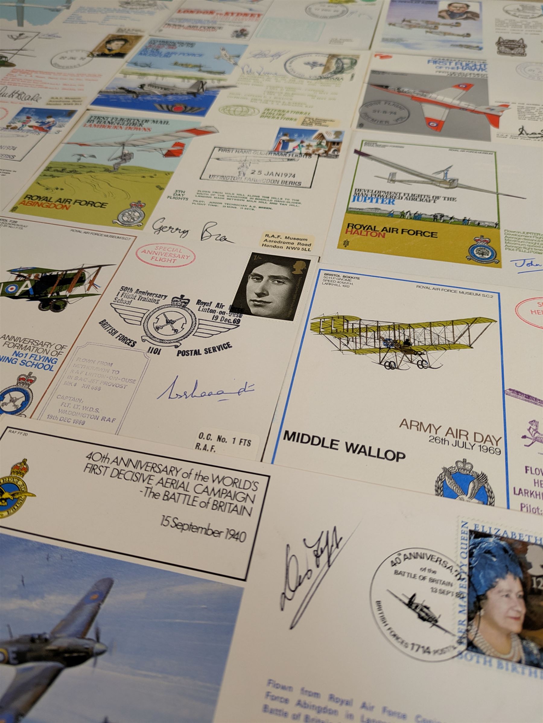 Sixteen Aviation interest signed first day or first flight stamp covers