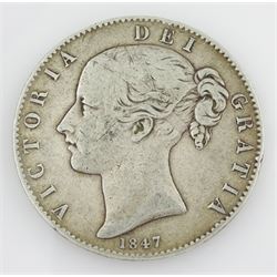 Queen Victoria 1847 crown coin