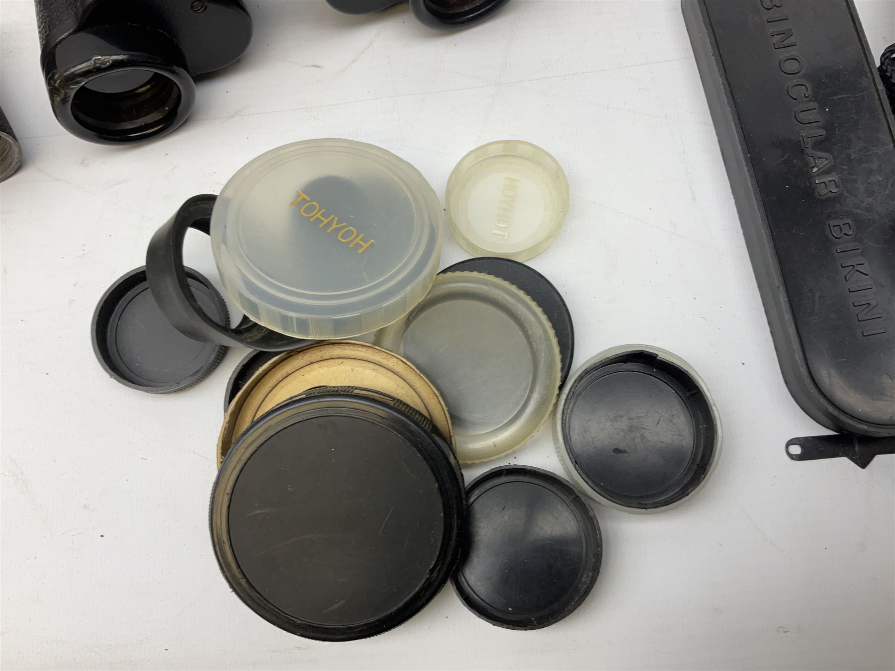 Quantity of binoculars for spares and repair, to include Cogswell & Harrison Primic 8x30, Prinz 8x30, Telstar 35x60, Zeiss Wetzland 8x40 etc