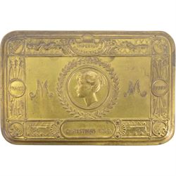 British WWI Christmas 1914 Princess Mary brass gift tin box
