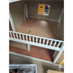 Burton Toys 'Caroline's Home' dolls house and a collection of dolls house furniture and accessories