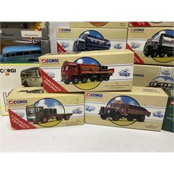 Corgi Classics - twenty one models to include 97106 The Fred Bobby Bedford OB Coach; 97108 The Granville Tours Bedford OB Coach; five Bedford type OB Coaches comprising 94912, D94927, C9494, D94914, 97100; further models 97319, 97372, 97370, 97317, 98456, 97368, 98164, 19702, 30501, 12501, 23101, 20202, C827 and D94924; all boxed (21) 