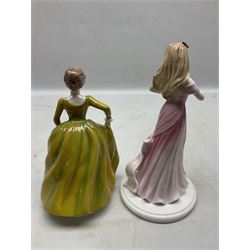 Ten Coalport figures, to include Language of Flowers, Marilyn, Token of Love,  I'll never forget you etc